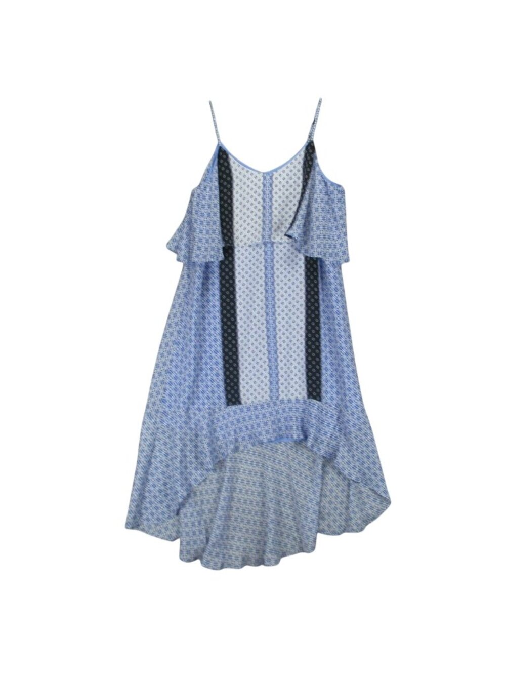 Kaari Blue Dress Womens Large Blue Sleeveless Summer High Low *NWT*